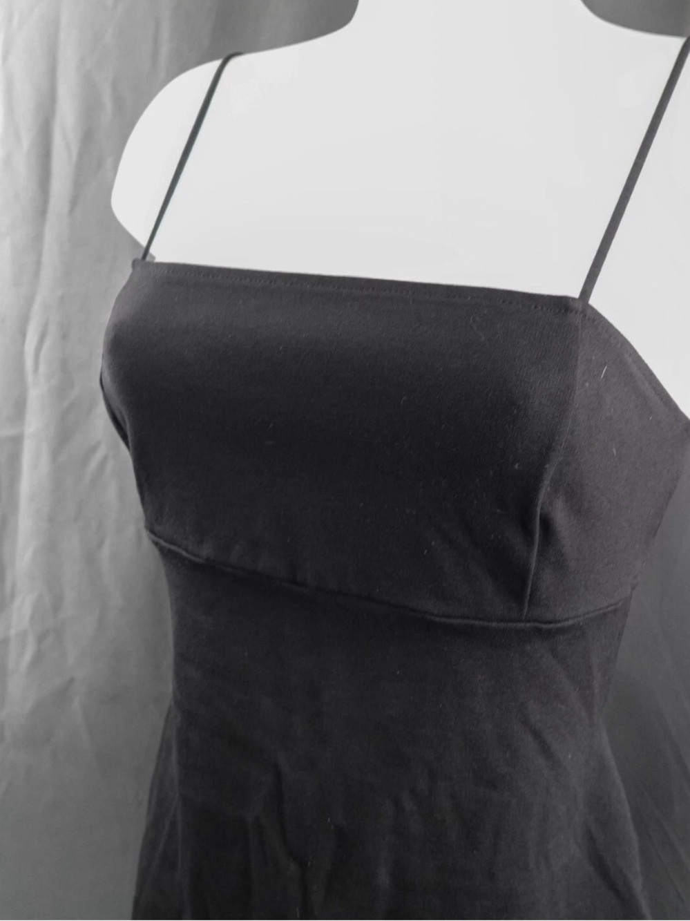 silence + noise Black Slip Dress with Spaghetti Straps